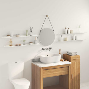 Schwebendes Regal, 4er-Set, Weiß, 100cm