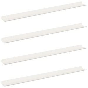 Schwebendes Regal, 4er-Set, Weiß, 100cm