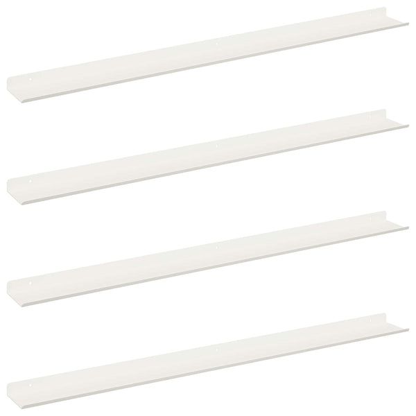 Schwebendes Regal, 4er-Set, Weiß, 100cm