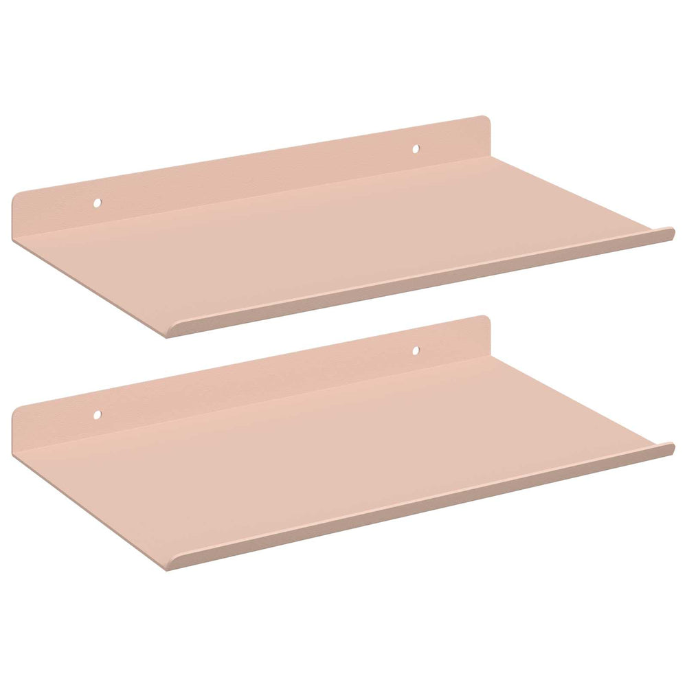 vidaXL Étagère murale 2 pcs Rose 30 x 18 x 2,5 cm Acier