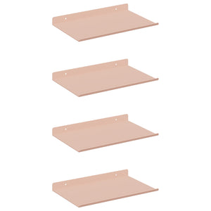 Schwebendes Regal Rosa, 4er-Set