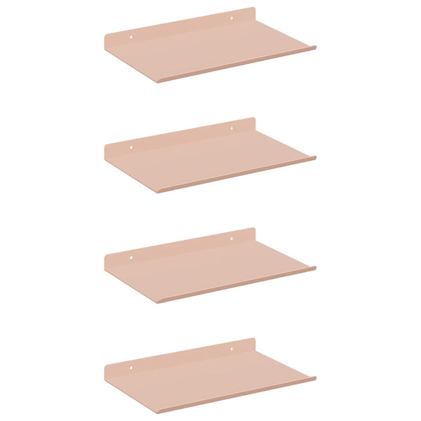 Schwebendes Regal Rosa, 4er-Set
