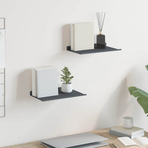 Schwebendes Regal Anthrazit 2er Set