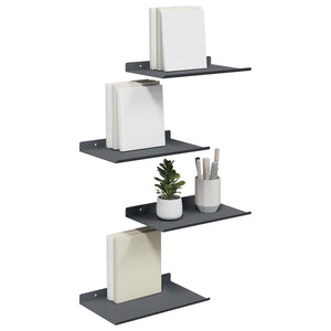 Schwebendes Regal 4er Set Anthrazit