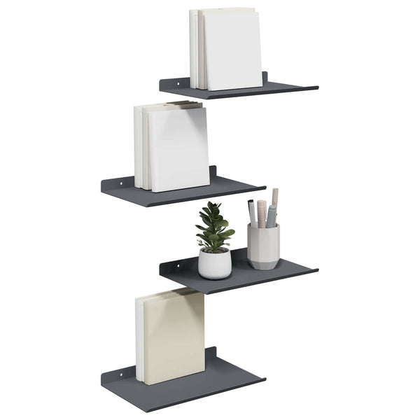 Schwebendes Regal 4er Set Anthrazit