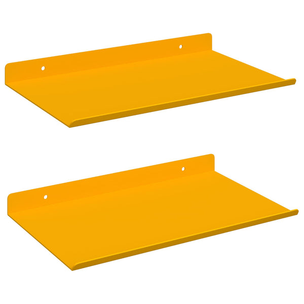 Schwebendes Regal Senfgelb 30cm 2er Set