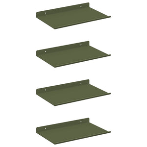 Schwebendes Regal, 4er-Set, Olivgrün
