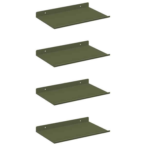 Schwebendes Regal, 4er-Set, Olivgrün