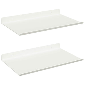 Schwebendes Regal Weiß 30x18 cm, 2er Set