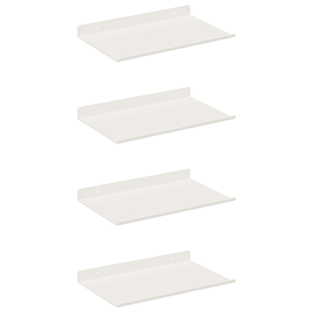Schwebendes Regal, 4er-Set, Weiß, 30cm