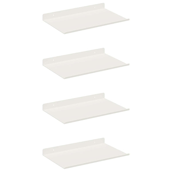 Schwebendes Regal, 4er-Set, Weiß, 30cm