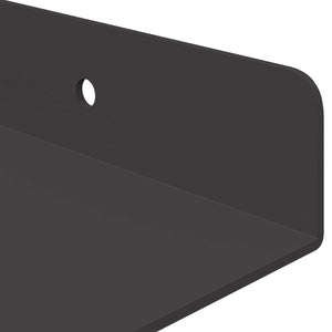 Schwebendes Regal Schwarz, 2er-Set