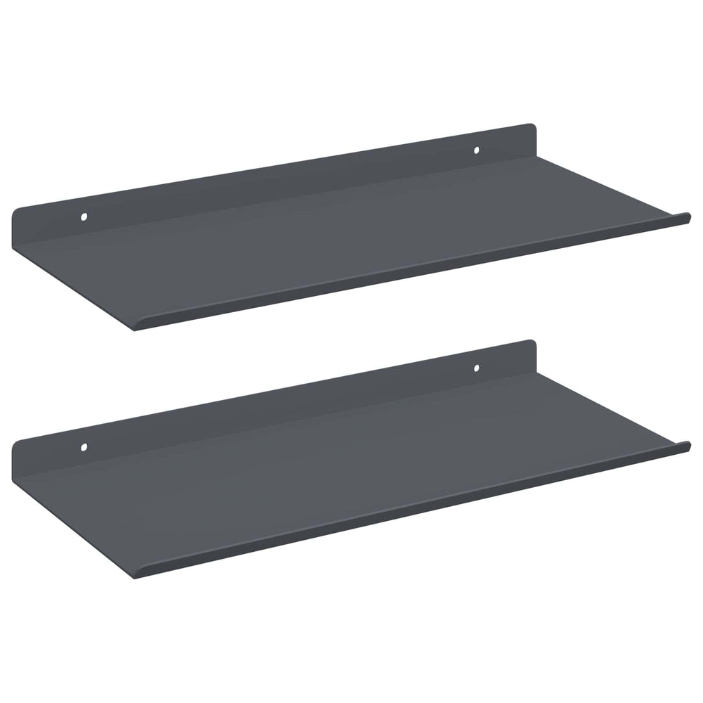 vidaXL Étagère flottante 2 pcs Anthracite 40 x 18 x 2,5 cm Acier