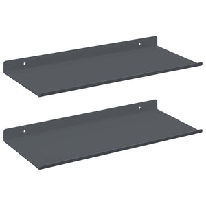 Schwebendes Regal Anthrazit Stahl 40cm 2er-Set