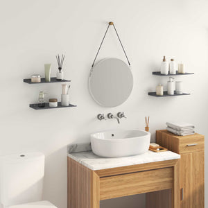 Schwebendes Regal Anthrazit 4er-Set 40cm