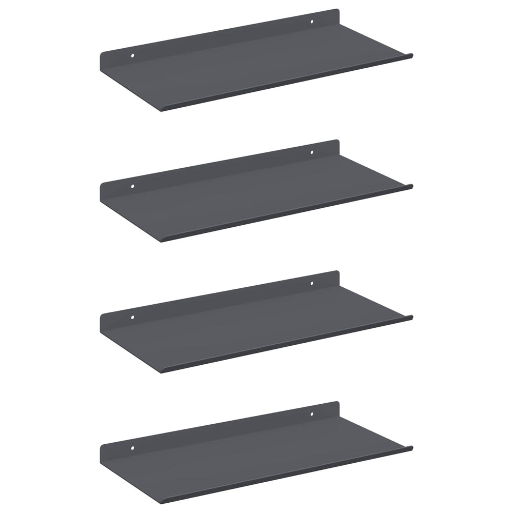 vidaXL Étagère flottante 4 pcs Anthracite 40 x 18 x 2,5 cm Acier