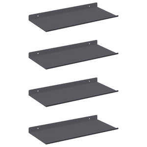 Schwebendes Regal Anthrazit 4er-Set 40cm