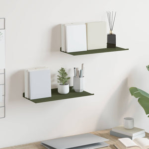 Schwebendes Regal 2er Set Olive Grün