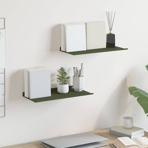 Schwebendes Regal 2er Set Olive Grün
