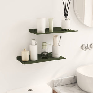 Schwebendes Regal 2er Set Olive Grün