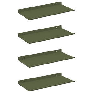 Schwebendes Regal 4er Set Olive Grün