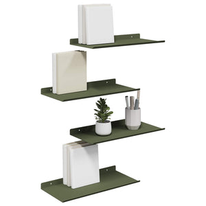 Schwebendes Regal 4er Set Olive Grün