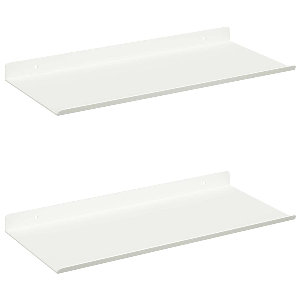 Schwebendes Regal Weiß 40x18 cm, 2er Set