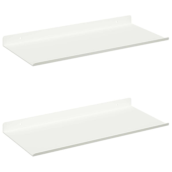 Schwebendes Regal Weiß 40x18 cm, 2er Set