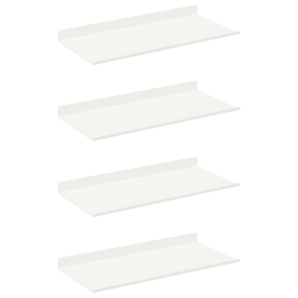 vidaXL Étagère murale flottante 4 pcs Blanc 40 x 18 x 2,5 cm Acier
