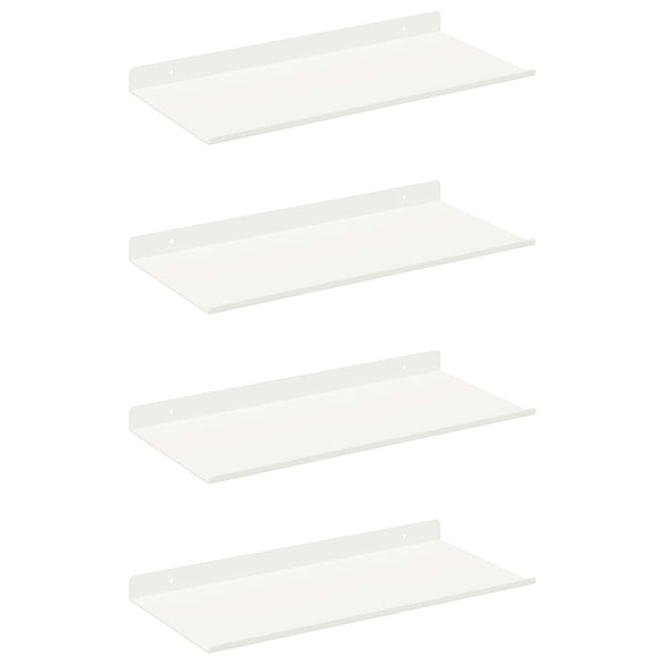 Schwebendes Regal, 4er Set, Weiß, 40cm
