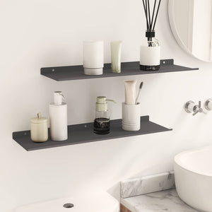Schwebendes Regal Schwarz 60cm Stahl