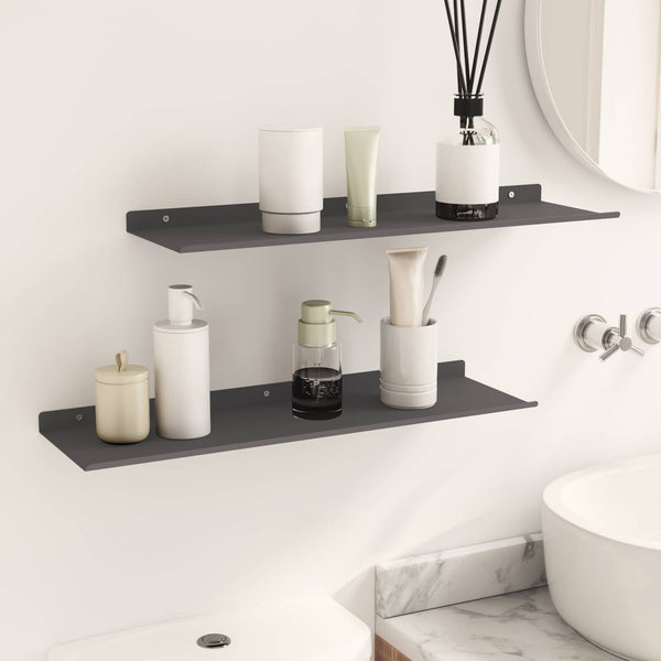 Schwebendes Regal Schwarz 60cm Stahl