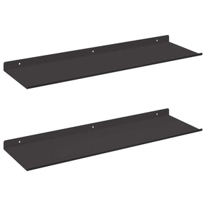 Schwebendes Regal Schwarz 60cm Stahl