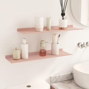 Schwebendes Regal Rosa, 2er-Set
