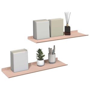 Schwebendes Regal Rosa, 2er-Set