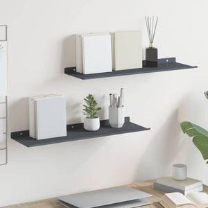 Schwebendes Regal Anthrazit 60cm, 2er-Set