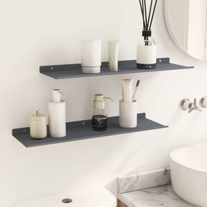 Schwebendes Regal Anthrazit 60cm, 2er-Set