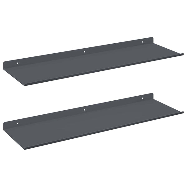 Schwebendes Regal Anthrazit 60cm, 2er-Set