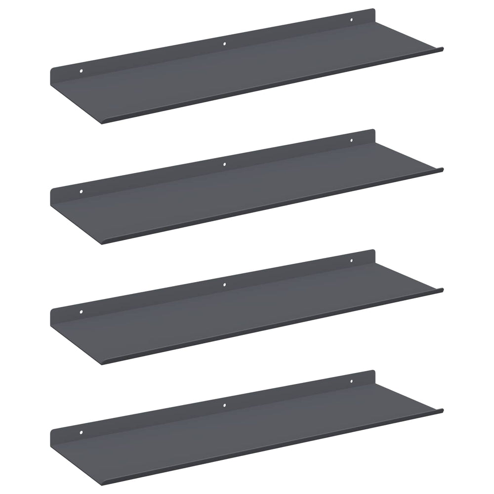 vidaXL Étagère flottante 4 pcs Anthracite 60 x 18 x 2,5 cm Acier