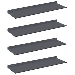 Schwebendes Regal Anthrazit, 4er-Set