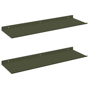 Schwebendes Regal Olive Grün 60cm 2er Set