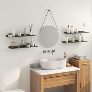 Schwebendes Regal 4er Set Olivgrün