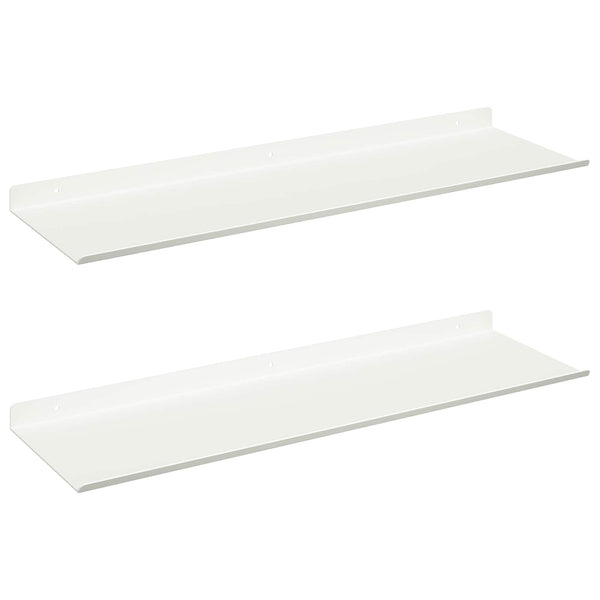 Schwebendes Regal Weiß 60 cm, 2er-Set