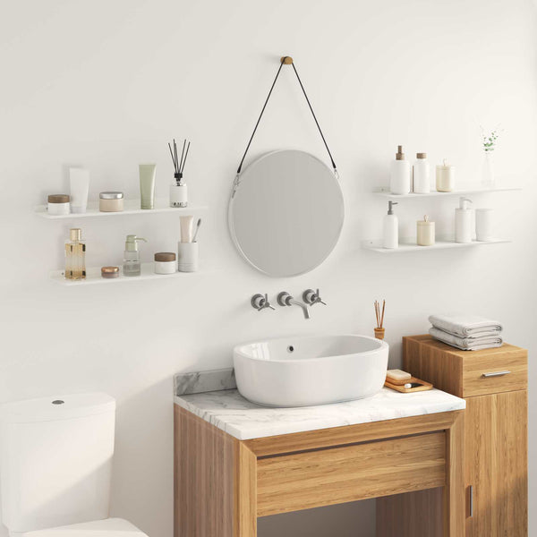Schwebendes Regal, 4er Set, Weiß, 60cm