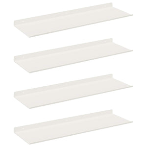 Schwebendes Regal, 4er Set, Weiß, 60cm