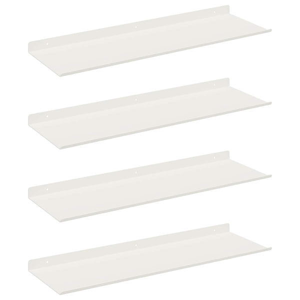 Schwebendes Regal, 4er Set, Weiß, 60cm