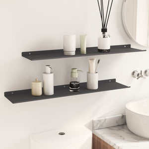 Schwebendes Regal Schwarz 80cm Stahl