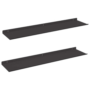 Schwebendes Regal Schwarz 80cm Stahl