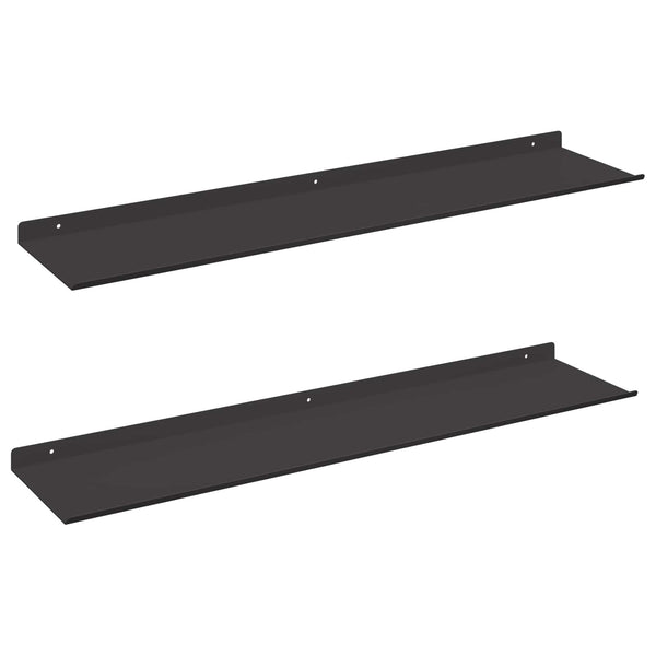 Schwebendes Regal Schwarz 80cm Stahl