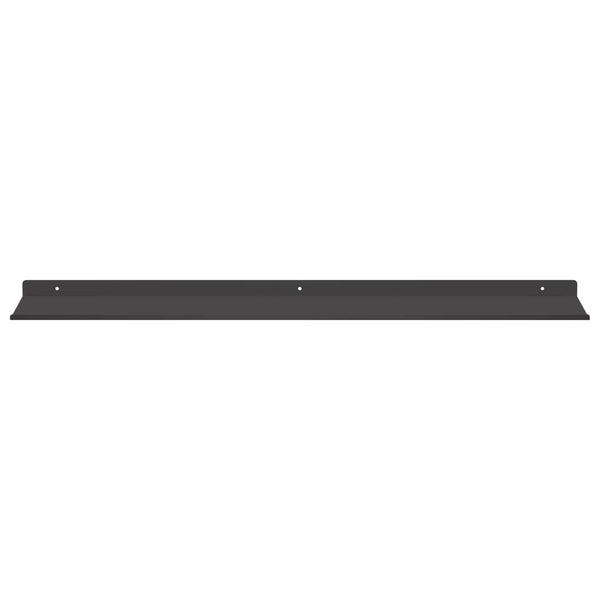 Schwebendes Regal Schwarz 80 cm, 4er-Set